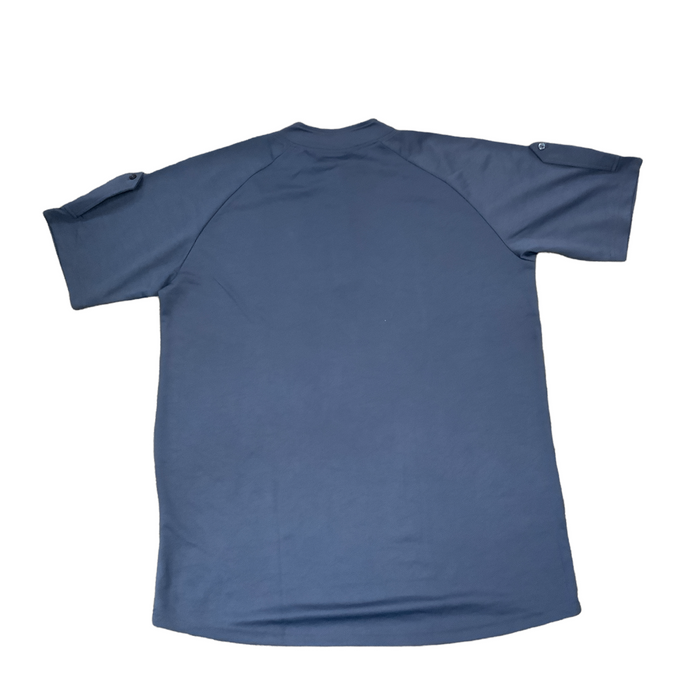 Male Blue Short Sleeve Wicking Shirt Arm Epaulettes Security Dog Handler WKS28A