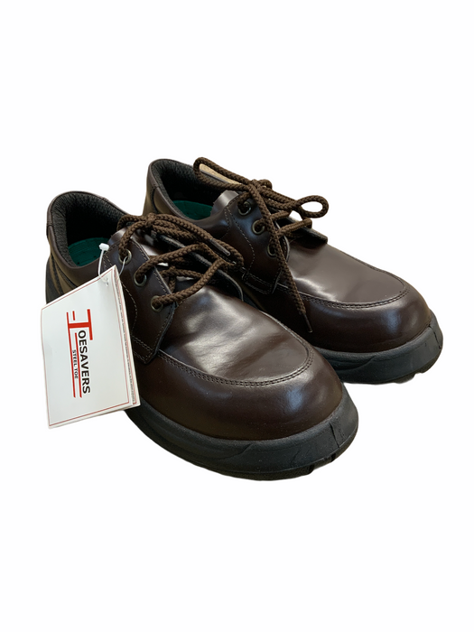 New (with defects) Toesavers Brown Steel Toe Cap Safety Shoes OS09