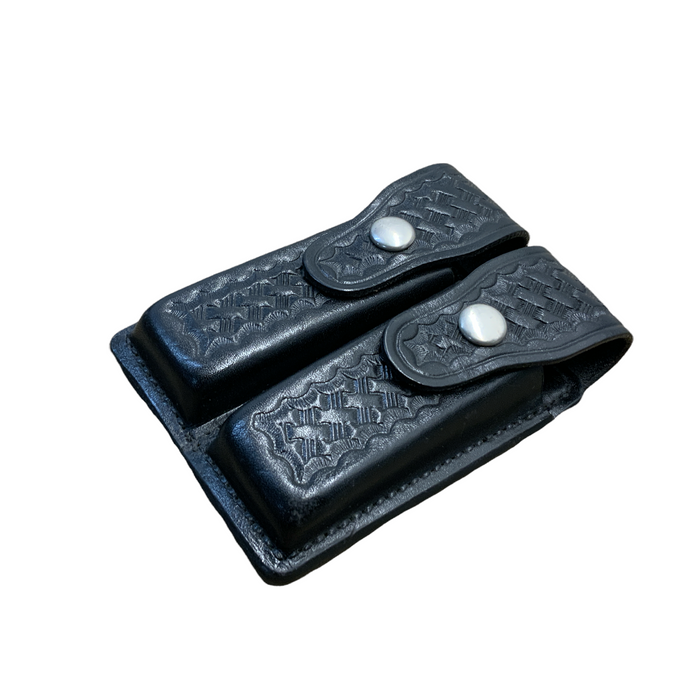 Bianchi Leather Double Magazine Ammo Pouch For Belts And Duty Belts BLTAMO04A