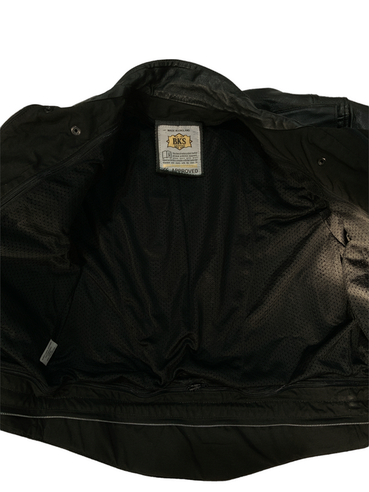 BKS Leather Motorbike Jacket Black From Two Piece Chest 48” BKSJKT08B GRADE B