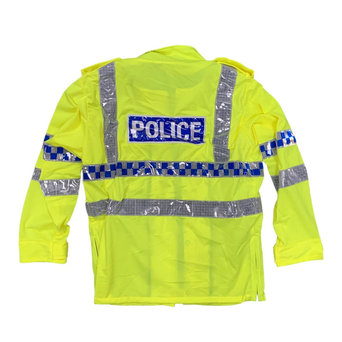 Police Branded Hi Vis Lightweight Reflective Overcoat Jacket LW01APOLICE