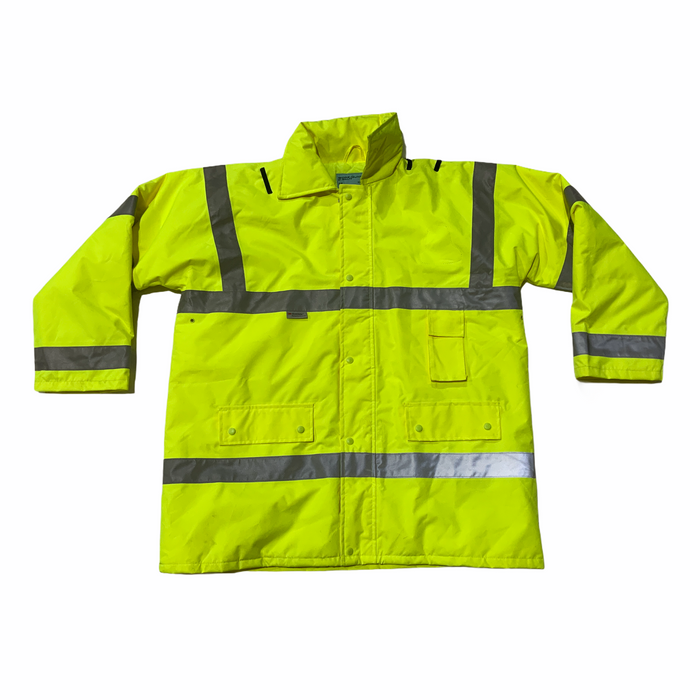 Hi Vis Jacket Waterproof Rain Coat Security Dog Handler 3XLarge HVPC11A
