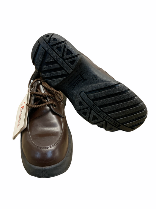 New (with defects) Toesavers Brown Steel Toe Cap Safety Shoes OS09