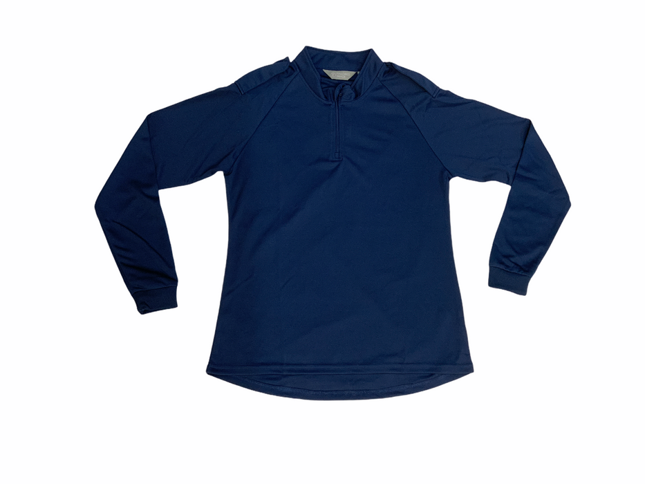New Female Blue Breathable Long Sleeve Wicking Shirt With Epaulettes Security