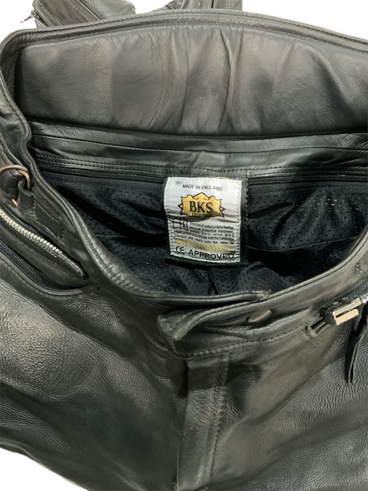 BKS Leather Motorbike Trouser Black From Two Piece Waist 38” BKSTRS13B Grade B