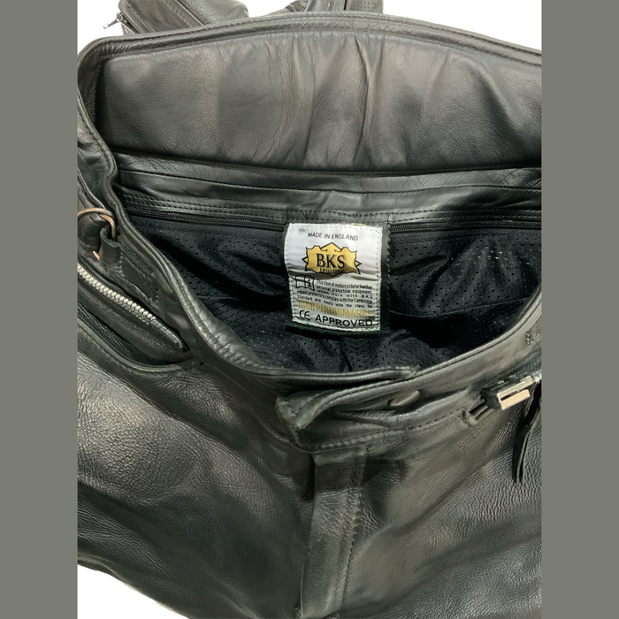 BKS Leather Motorbike Trouser Black From Two Piece Waist 38” BKSTRS13B Grade B