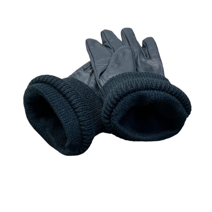 Female Black Leather Prison Service Gloves Security Patrol GLV33N
