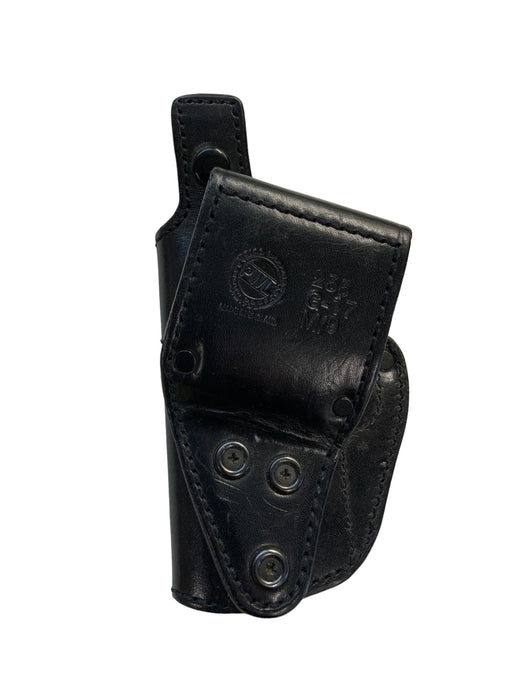 Price Western Leather Black Leather 2” Belt Gun Holster GH67