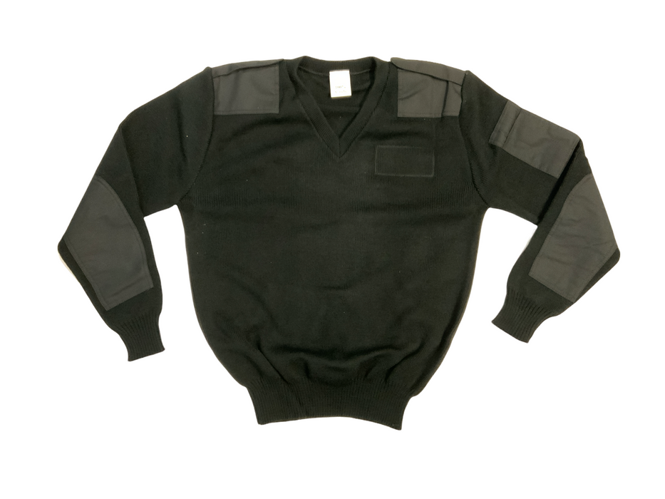 Black Nato Jumper Pullover 100% Acrylic Security Dog Handler AMKJBLAN