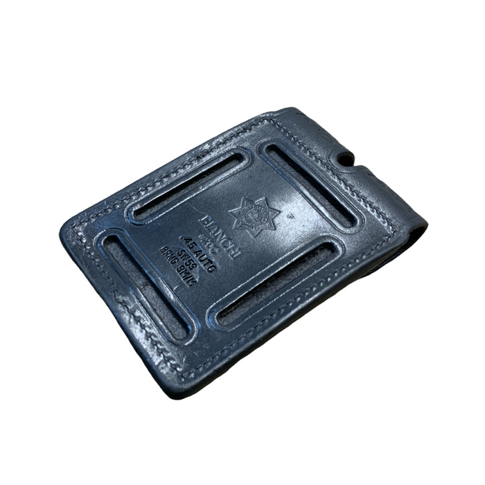 Bianchi Leather Double Magazine Ammo Pouch For Belts And Duty Belts BLTAMO04A