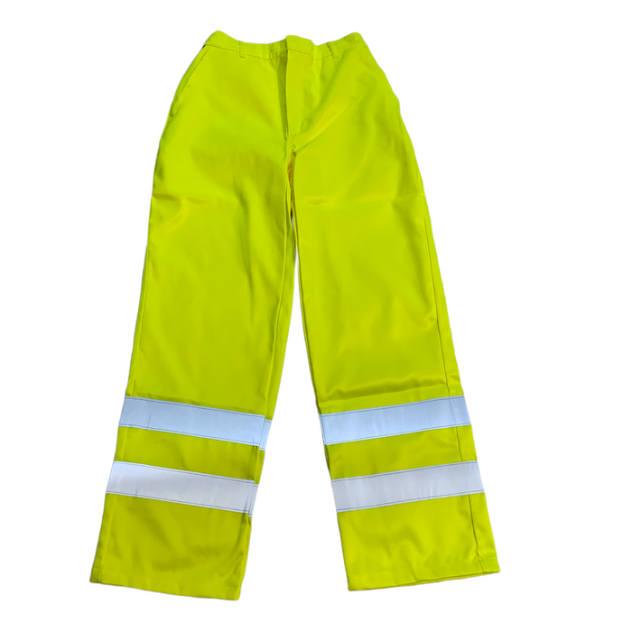 New Portwest EO41 Yellow Hi Vis Polycotton Trousers PWHVT01N