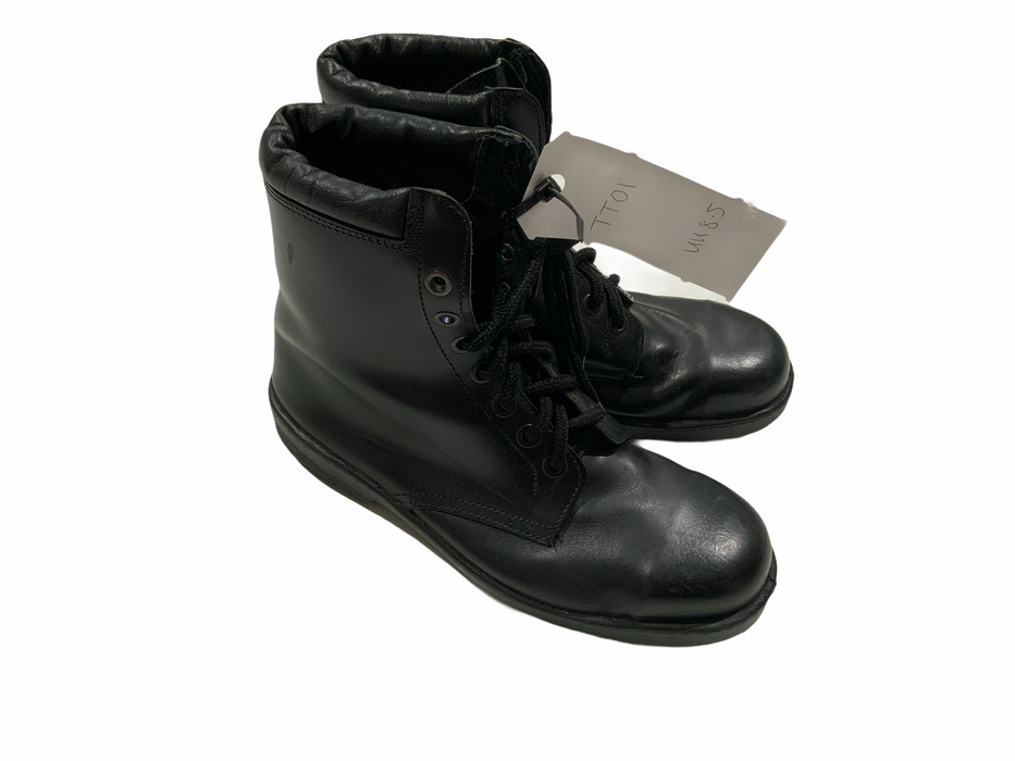 Totector Leather Black Boots Steel Toe Cap TT01 Grade A