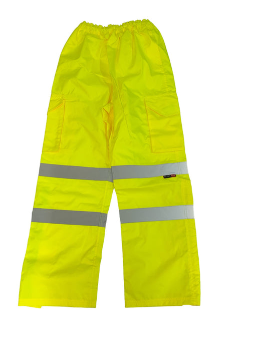 New Leo Workwear Hi Vis Polyester Foul Weather Waterproof Overtrousers HVWP08N