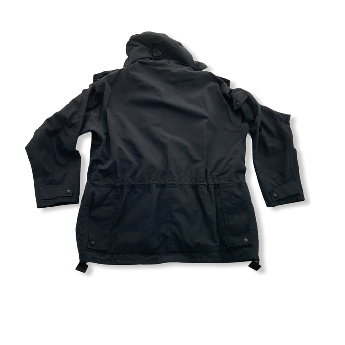 Black Waterproof 3/4 Length Tactical Rain Coat Security Dog Handler XL/R OJ34