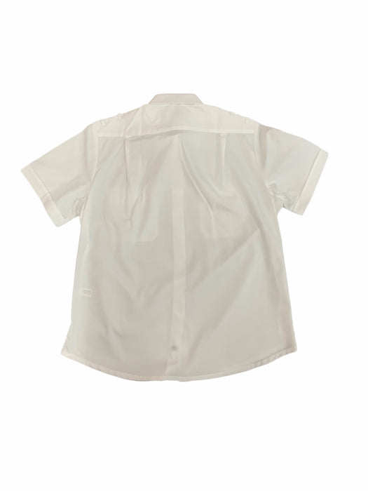 New Double Two Female White Short Sleeve Shirt With Epaulettes Loops FSW06