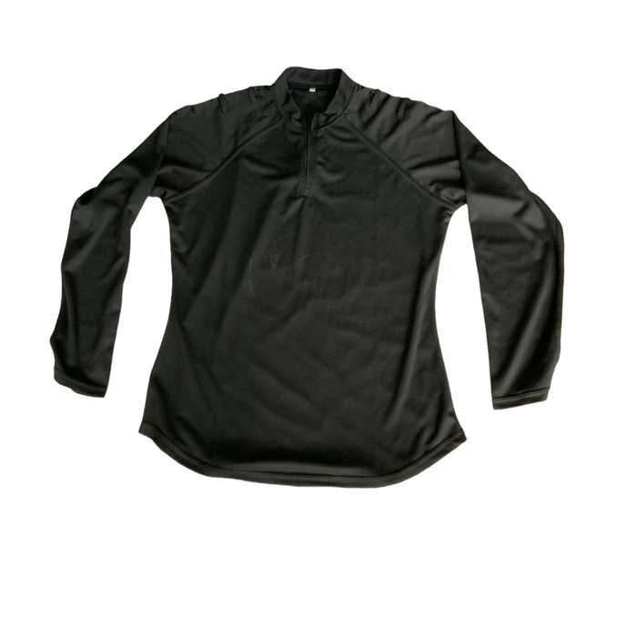 Shirt Wicking Black Long Sleeve Epaulettes Loops Female WKS25AF