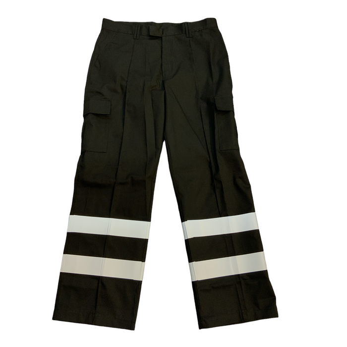 Benchmark Black Polycotton Cargo Reflective Trousers Grade A BMT07A