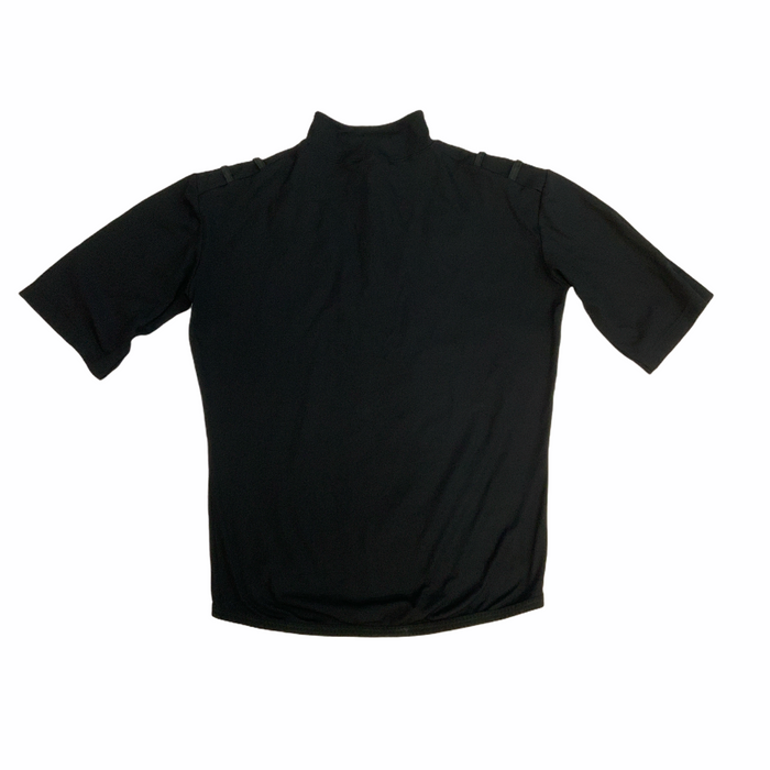 KIT DESIGN Male Black Breathable Short Sleeve Wicking Shirt with Epaulette Loops