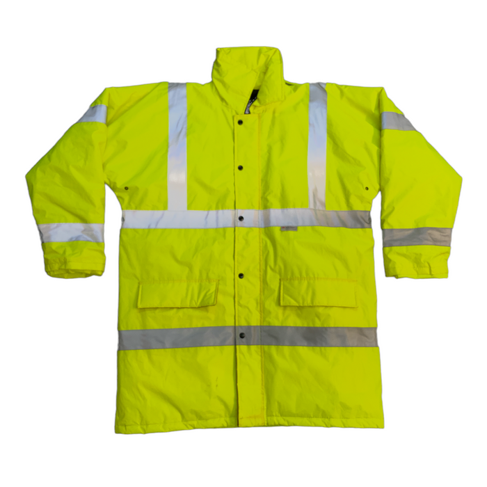 Hivis Yellow Arco Hooded Raincoat Jacket XLarge OJ162