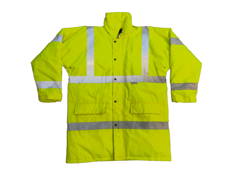 Hivis Yellow Arco Hooded Raincoat Jacket XLarge OJ162