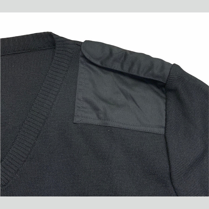 New Alexandra Unisex Black Acrylic & Wool Nato V-Neck Pullover ALXPUL01N