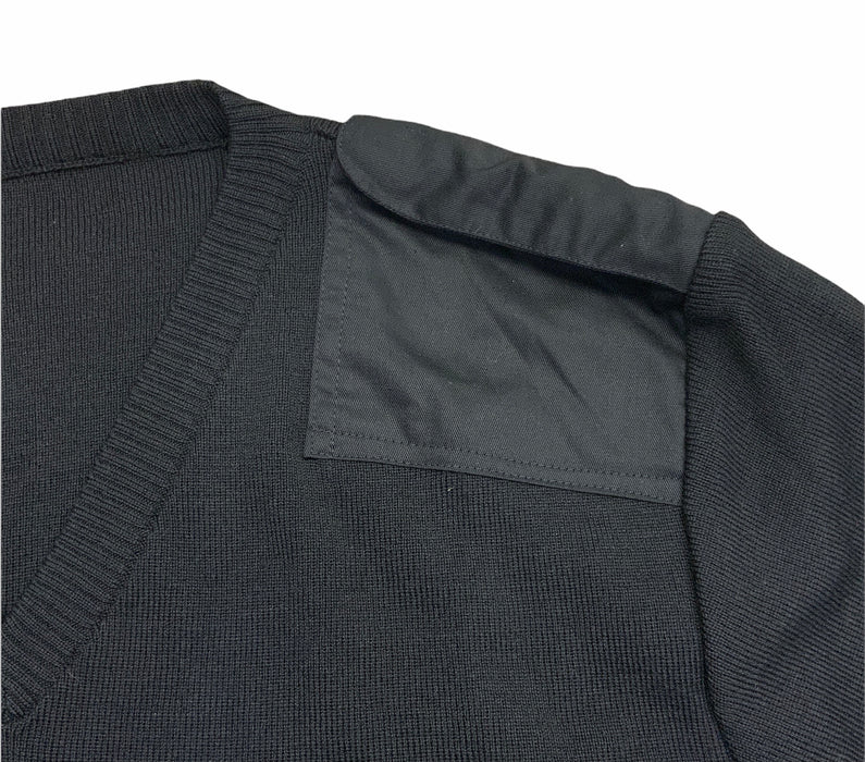 New Alexandra Unisex Black Acrylic & Wool Nato V-Neck Pullover ALXPUL01N