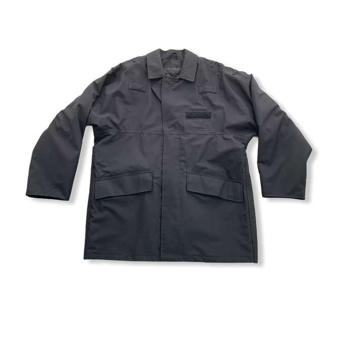 Black Waterproof 3/4 Length Rain Coat Security Dog Handler Medium/Short OJ33