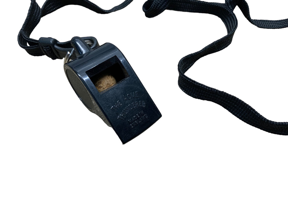 Genuine British The Acme Thunderer City Police Whistle & Lanyard