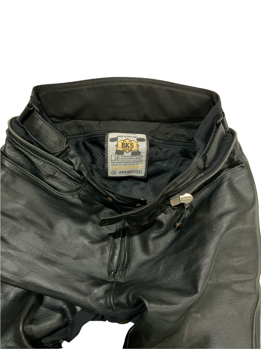 BKS Leather Trouser Black From Two Piece Waist 38" BKSTRS05B Grade B