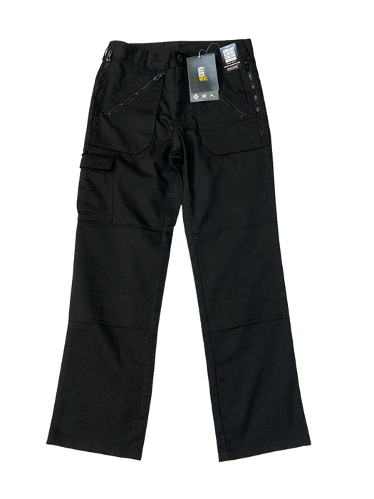 New Regatta Black Male Cullman Multi Zip Trousers Walking Hiking REGTRS03N