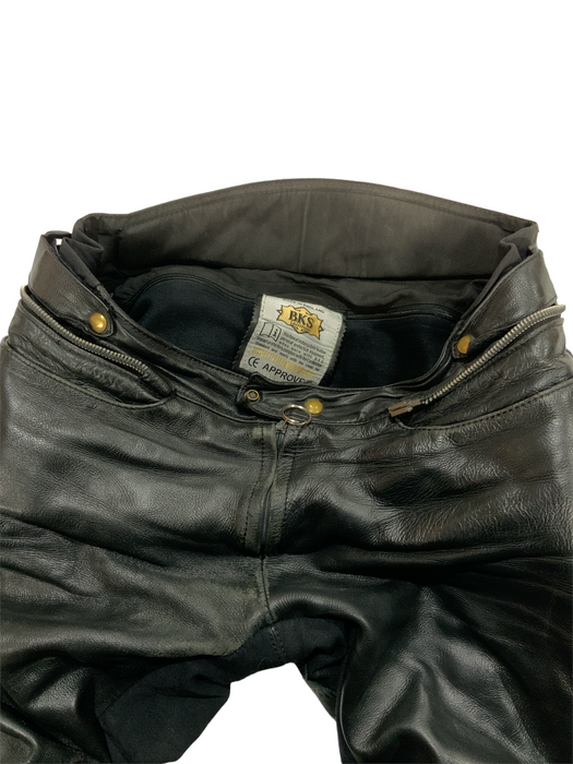 BKS Leather Motorbike Trouser Black From Two Piece Waist 38” BKSTRS12 Grade B