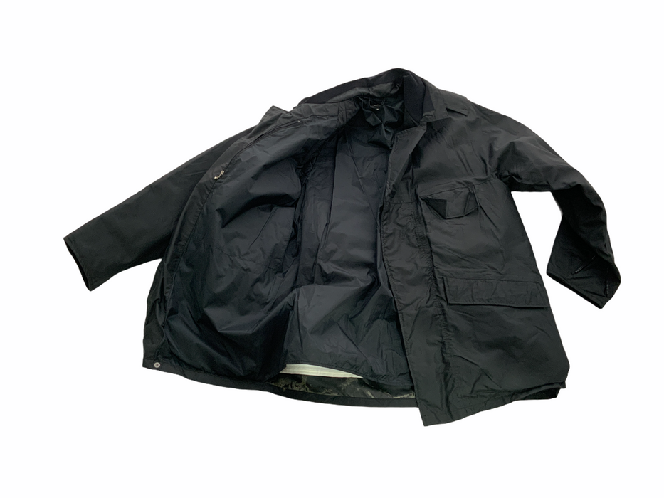 Black Waterproof 3/4 Length Rain Coat Security Dog Handler S/R XXL/R OJ42