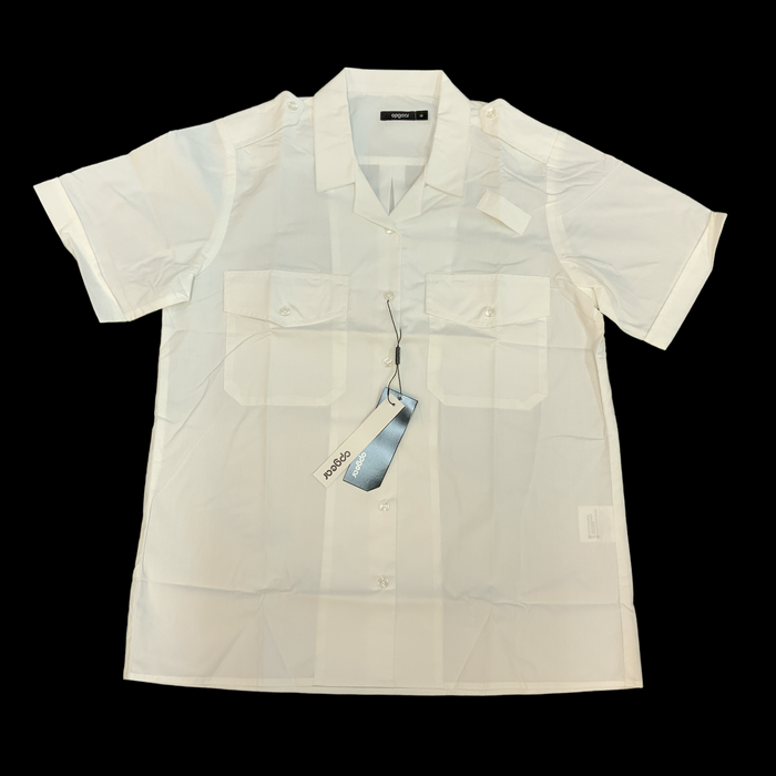 Womens Short Sleeve White Opgear Shirt Blouse With Epaulettes New FSW09N