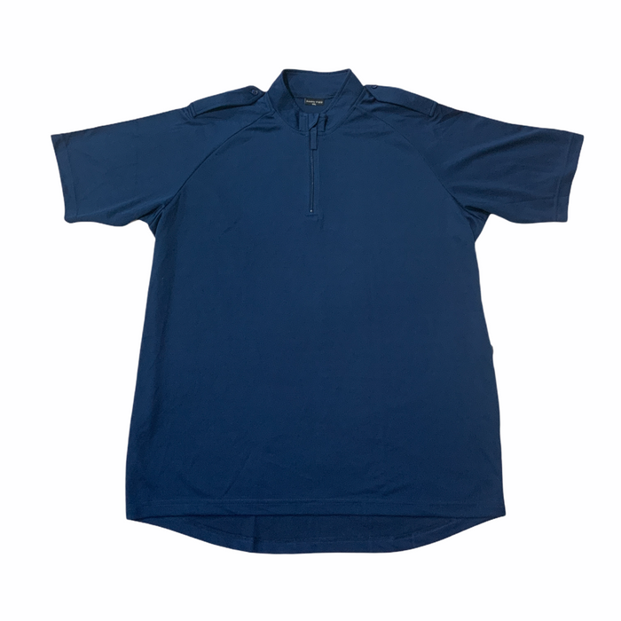 Breathable Wicking Shirt Short Sleeves - Male - Blue With Epaulettes