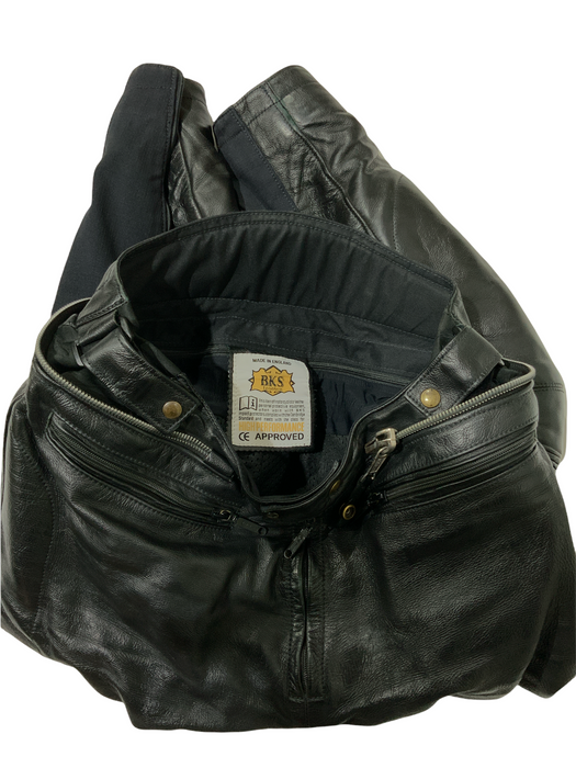 BKS Leather Trouser Black From Two Piece Waist 38" BKSTRS04B Grade B