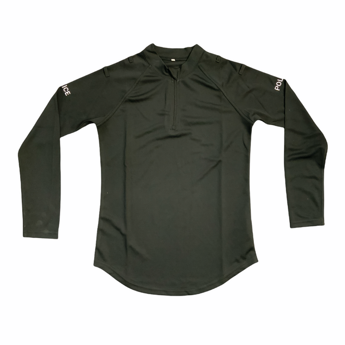 Male Black Police Branded Long Sleeve Wicking Shirt Top WKS18MA