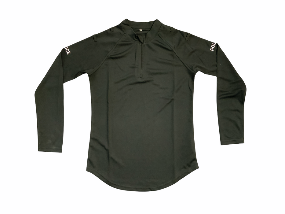 Male Black Police Branded New Breathable Long Sleeve Wicking Shirt