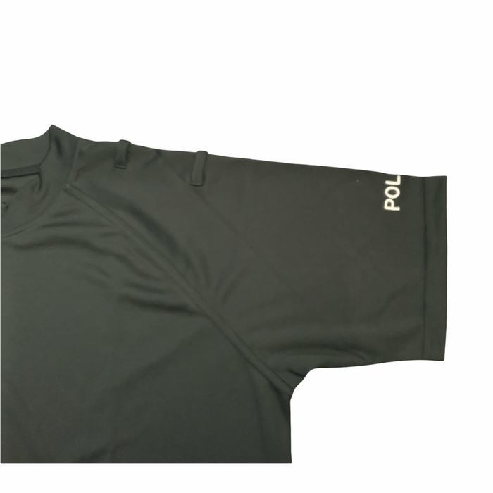 Male Black Police Branded Breathable Short Sleeve Wicking Shirt Top WKS17MA