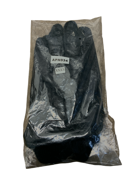 New Male Black Leather Prison Service Gloves Security Patrol GLV35N