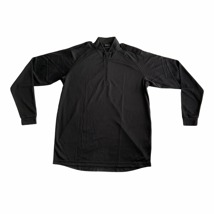 Female Black Long Sleeve Wicking Shirt With Epaulettes Security WKS04ANF