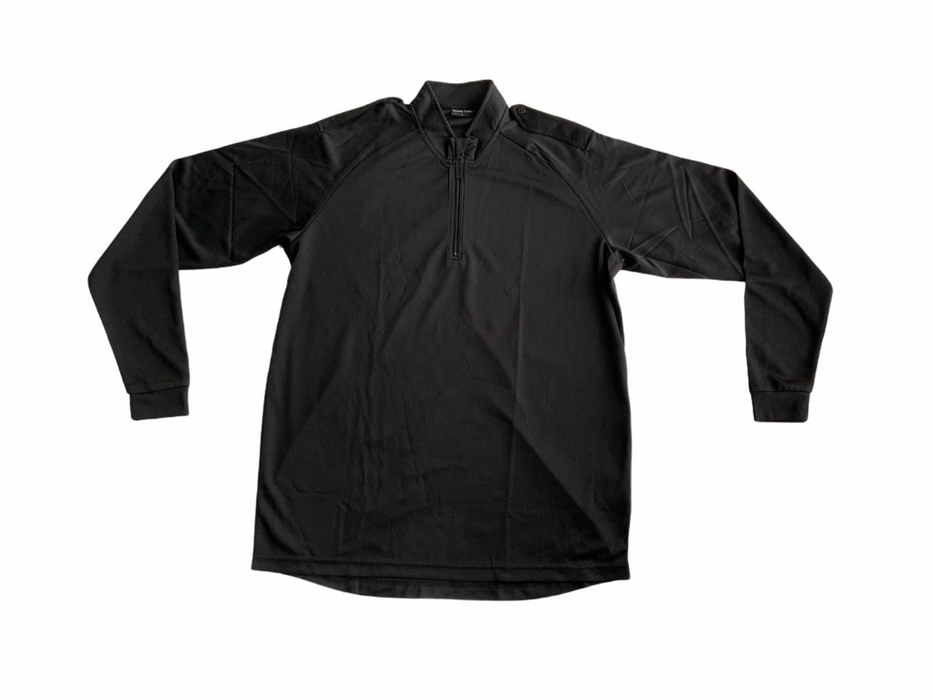 New Female Black Long Sleeve Wicking Shirt With Epaulettes Security WKS04NF