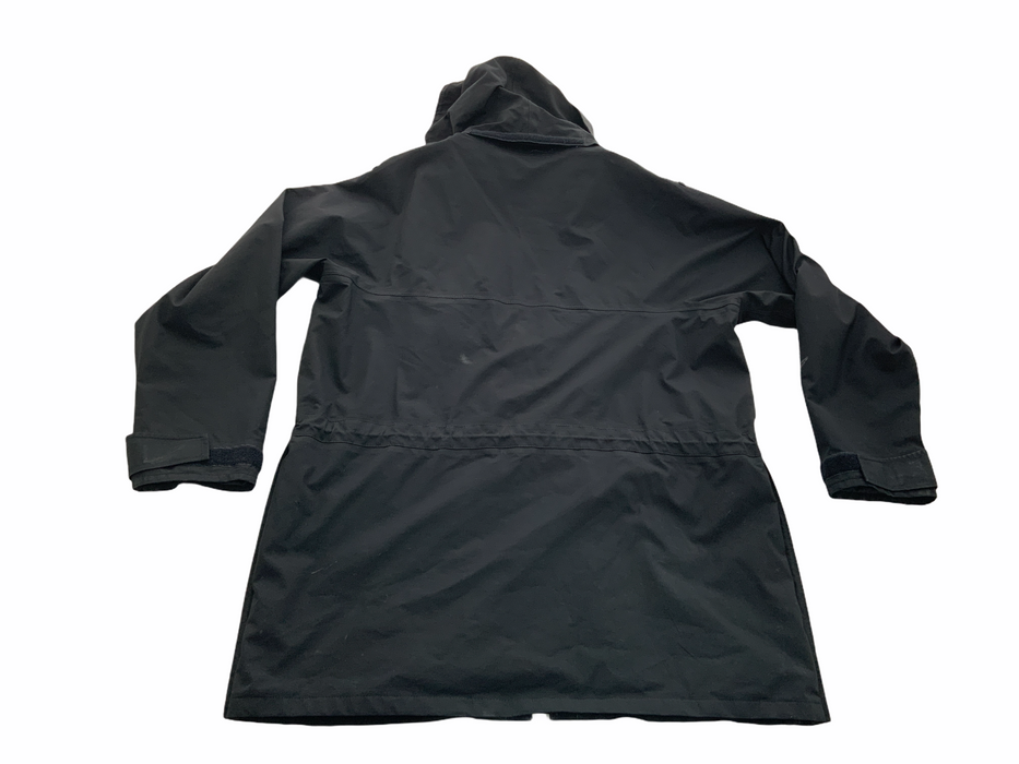 Black Goretex Waterproof 3/4 Length Rain Coat Security Dog Handler XL/T OJ44