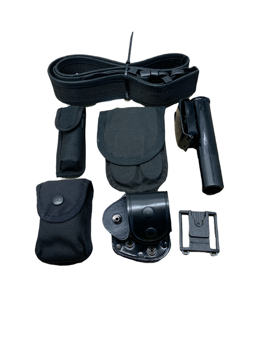 Genuine Black Nylon Duty Belt Kit With 6 Pouches Sizes S - XXL Grade A BLTKIT04A