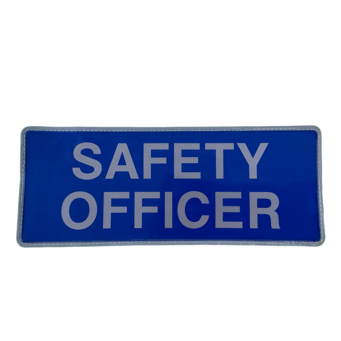 Encapsulated Reflective Safety Officer Badge Hook And Loop Backing