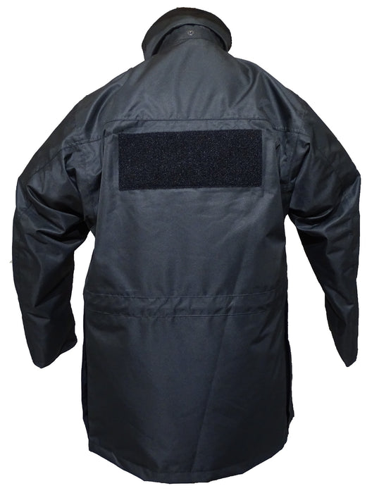 Black 3/4 Length Lightweight Waterproof Rain Coat - Removable Hood BPC03AN