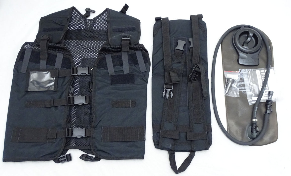 New Police Black Remploy Frontline Hydration Tactical Vest MK2 Pouch And Bladder