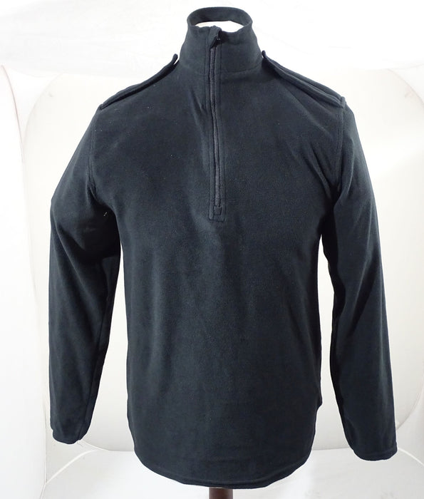 New Churchill Black Lightweight Fleece 100% Polyester 1/2 Zip Security BLAFLC01N