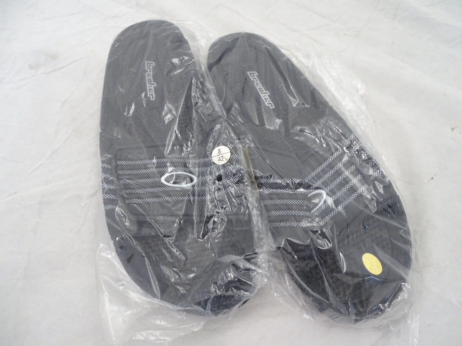 Unisex Black Breaker Sport Slides - Hook and Loop Fastening - New In Bag