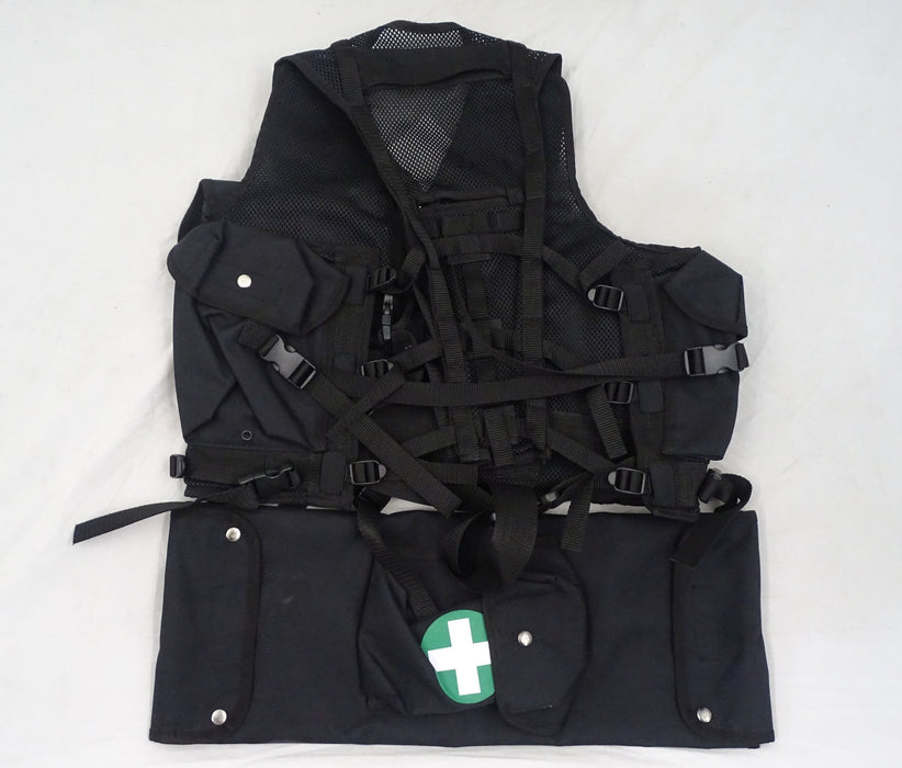 Black Tactical Medic Vest Tac Vest Security Dog Handler Like Arktis K175 BV07