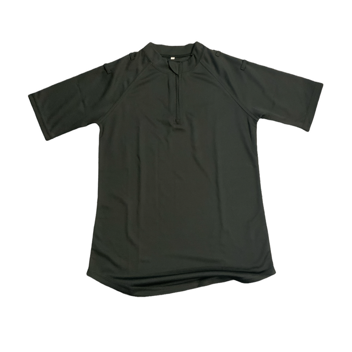 New Male Black Breathable Short Sleeve Wicking Shirt With Epaulette Loops WKS13N